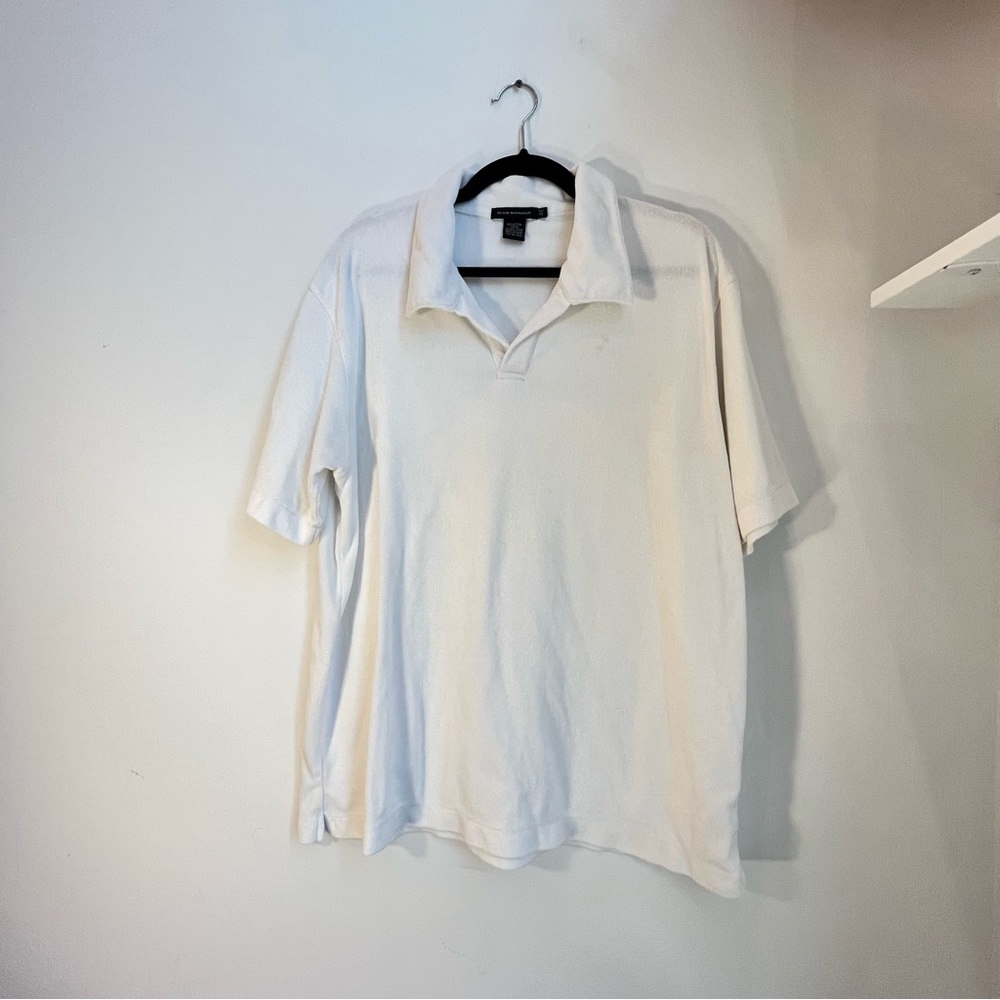 Men’s Club Monaco White Collared Shirt XL